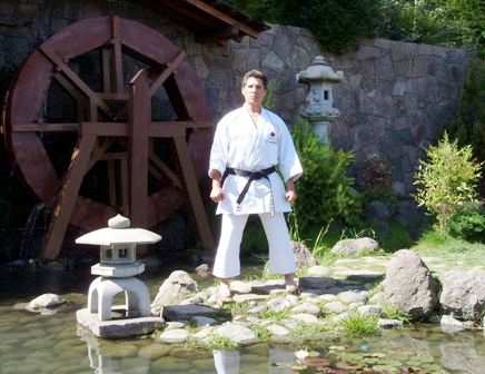 Sensei en el Parque Japonés de Santiago.
